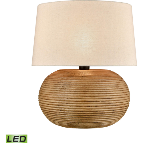 Terran 22"H 1 Light Outdoor Table Lamp in Natural Finish Resin (Includes LED Bulb)