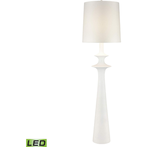 Erica 76"H 1 Light Floor Lamp in Dry White Resin (Includes LED Bulb)