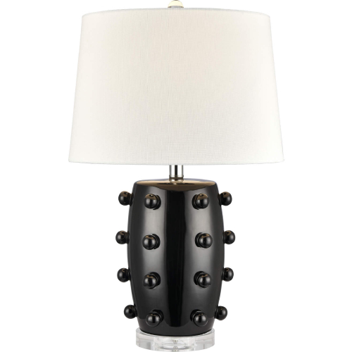 Torny 25"H 1 Light Table Lamp in Black Ceramic