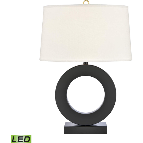 Around the Edge 32"H 1 Light Table Lamp in Dry White Resin (Includes LED Bulb)