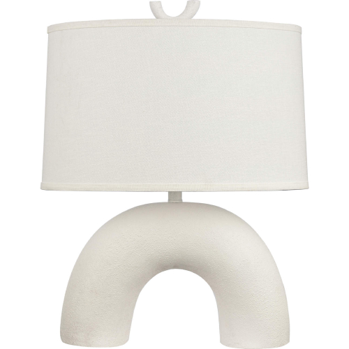 Flection 25"H 1 Light Table Lamp in Dry White Ceramic