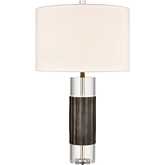 Journey 30"H 1 Light Table Lamp in Black & Crystal