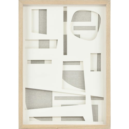 Paper II Dimensional Wall Art in Neutral & Light Oak