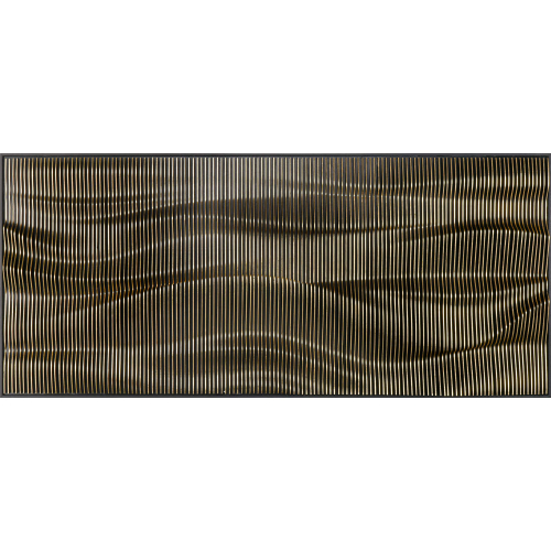 Wave Wood Dimensional Wall Art in Gold & Black