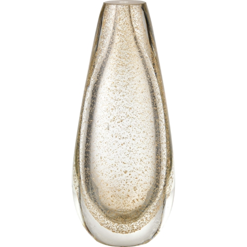 Sally Vase in Clear, Gold Decorative Glass