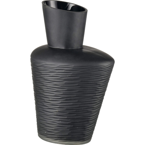 Tuxedo Vase in Black Decorative Glass