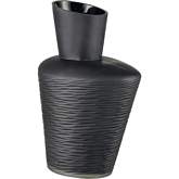 Tuxedo Vase in Black Decorative Glass