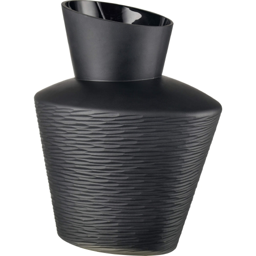 Tuxedo Vase in Black Decorative Glass