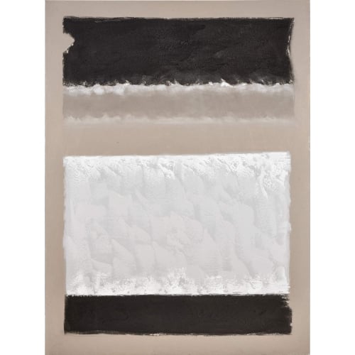 Davies Abstract Wall Art in Neutral, Black & Clear