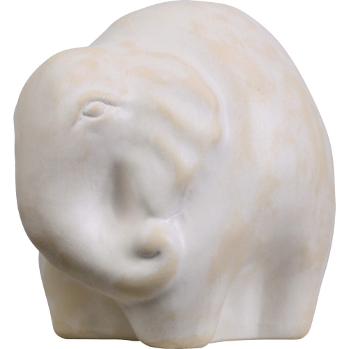 Lucas Elephant Sculpture in White Earthenware