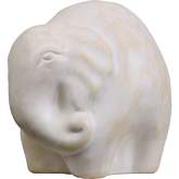 Lucas Elephant Sculpture in White Earthenware