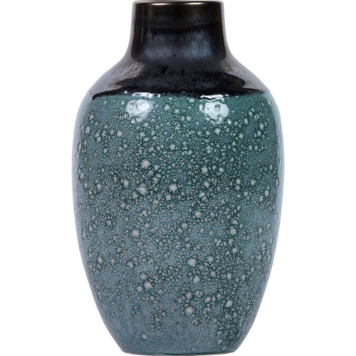 Clayton Vase in Blue & Black Glazed Earthenware