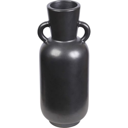 Raja Vase in Black Earthenware