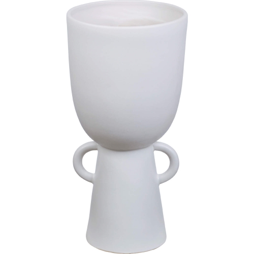 Talus Vase in White Earthenware