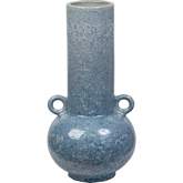 Derry Vase in Blue Glazed Earthenware