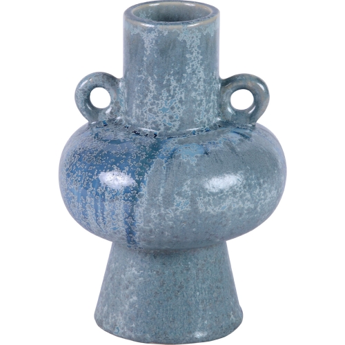 Derry Vase in Blue Glazed Earthenware