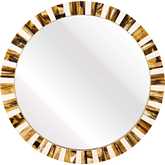 Jimma Mirror in Black, Brown & White Composite