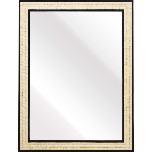 Sana Mirror in Ivory Composite & Black