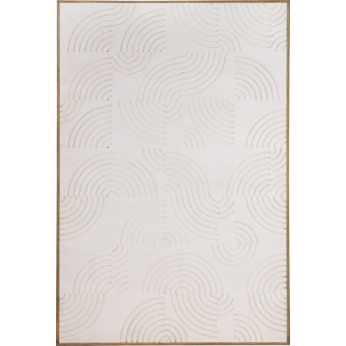 Rindle Wooden Framed Wall Art in Gray Mango Wood