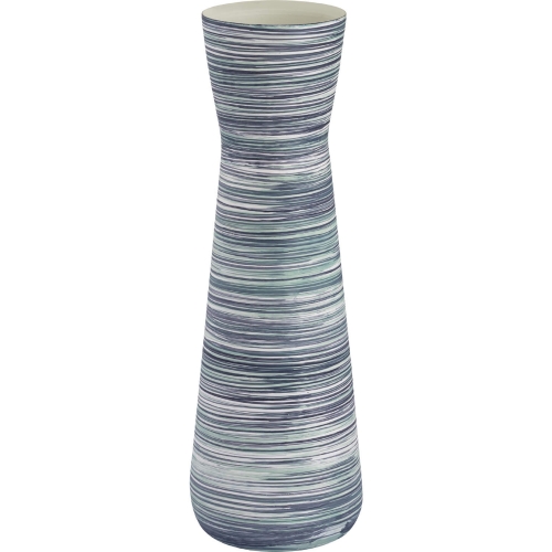 Adler 22"H Vase in Blue & Green Iron