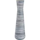 Adler 28"H Vase in Blue & Green Iron