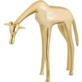 Brass 9"H Giraffe Sculpture in Polished Brass Metal