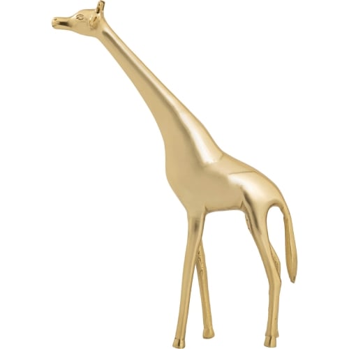 Brass 14"H Giraffe Sculpture in Polished Brass Metal