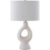 Fenimore 27"H 1 Light Table Lamp in White Ceramic