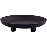 Pillar Decorative Bowl in Aged Black Aluminum