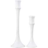 Miro Candleholder in Plaster White Metal (Set of 2)