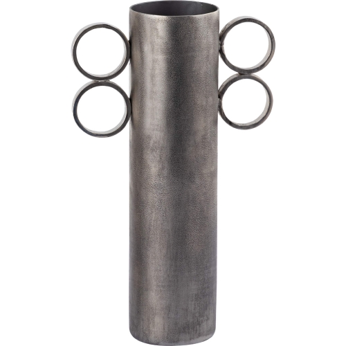 Cirq Vase in Antique & Polished Nickel Aluminum