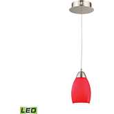 Buro 4"W 1 Light Ceiling Pendant Light in Satin Nickel