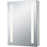 20 x 27" LED Mirrored Medicine Cabinet in Brushed Aluminum