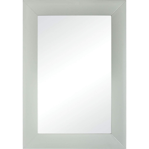 Aras 22" Mirror in Dove Grey Finish Wood