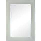 Aras 22" Mirror in Dove Grey Finish Wood