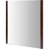 Indus 30" Mirror in Dark Walnut Finish Wood Veneer