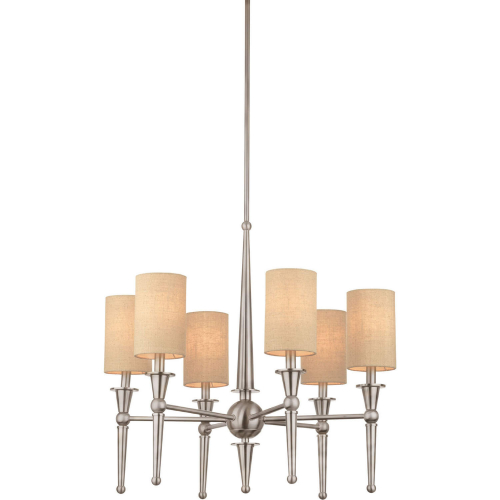 Allure 6 Light Chandelier in Brushed Nickel