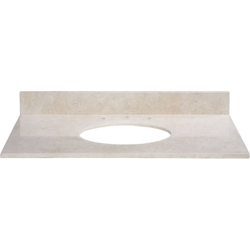 31" Bathroom Vanity Top for Oval Undermount Sink in Galala Beige Marble