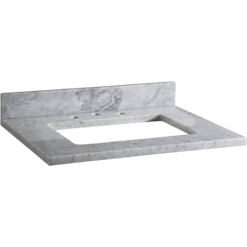 31" Bathroom Vanity Top for Rectangular Undermount Sink in White Carrara Marble