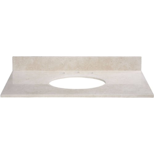 37" Bathroom Vanity Top for Oval Undermount Sink in Galala Beige Marble