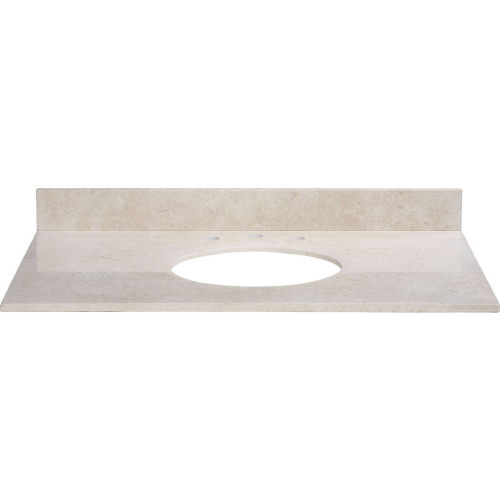 49" Bathroom Vanity Top for Oval Undermount Sink in Galala Beige Marble