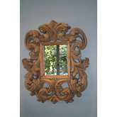 Petite Rococo Mirror in Mango Wood