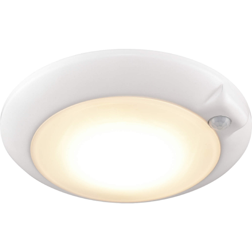 Plandome 6"W Integrated LED Flush Mount in White Metal