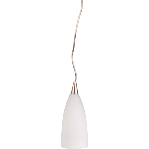 ELK Ceiling Pendant Light in Nickel & White Opal Glass