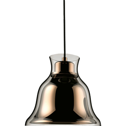 Bolero 1 Light Ceiling Pendant in Gold w/ Bell Shaped Glass