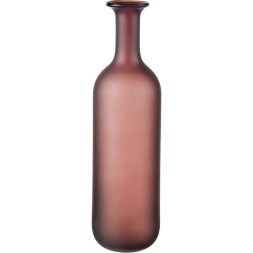 Riven Vase in Plum Red Glass