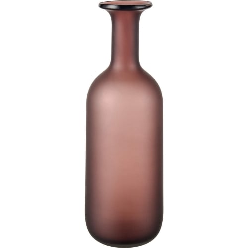 Riven Vase in Plum Red Glass