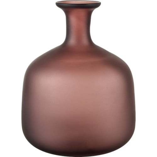 Riven Vase in Plum Red Glass