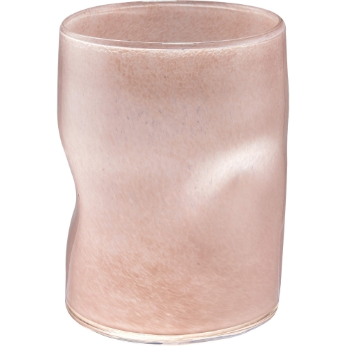 Alina 8"H Vase in Light Pink Glass