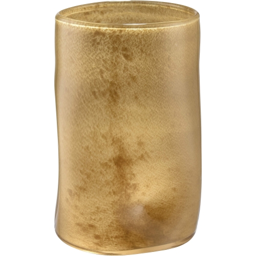 Alina 10"H Vase in Yellow Glass